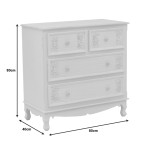Συρταριέρα Pazlen Inart mdf σε λευκή αντικέ απόχρωση 80x40x80εκ Συρταριέρα Pazlen Inart mdf σε λευκή αντικέ απόχρωση 80x40x80εκ