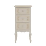 Κομοδίνο Pazlen Inart mdf σε λευκή αντικέ απόχρωση 40x34.5x82εκ Κομοδίνο Pazlen Inart mdf σε λευκή αντικέ απόχρωση 40x34.5x82εκ
