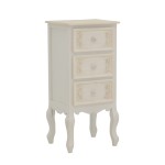 Κομοδίνο Pazlen Inart mdf σε λευκή αντικέ απόχρωση 40x34.5x82εκ Κομοδίνο Pazlen Inart mdf σε λευκή αντικέ απόχρωση 40x34.5x82εκ