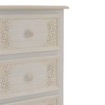 Κομοδίνο Pazlen Inart mdf σε λευκή αντικέ απόχρωση 40x34.5x82εκ Κομοδίνο Pazlen Inart mdf σε λευκή αντικέ απόχρωση 40x34.5x82εκ