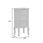 Κομοδίνο Pazlen Inart mdf σε λευκή αντικέ απόχρωση 40x34.5x82εκ Κομοδίνο Pazlen Inart mdf σε λευκή αντικέ απόχρωση 40x34.5x82εκ