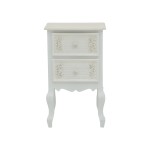 Κομοδίνο Pazlen Inart mdf σε λευκή αντικέ απόχρωση 40x45x65εκ Κομοδίνο Pazlen Inart mdf σε λευκή αντικέ απόχρωση 40x45x65εκ