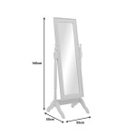 Καθρέπτης Malone Inart mdf σε λευκή αντικέ απόχρωση 55x50x160εκ Καθρέπτης Malone Inart mdf σε λευκή αντικέ απόχρωση 55x50x160εκ