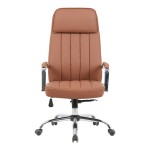 Καρέκλα γραφείου διευθυντή Morales pakoworld pu καφέ 60x70x118-124εκ