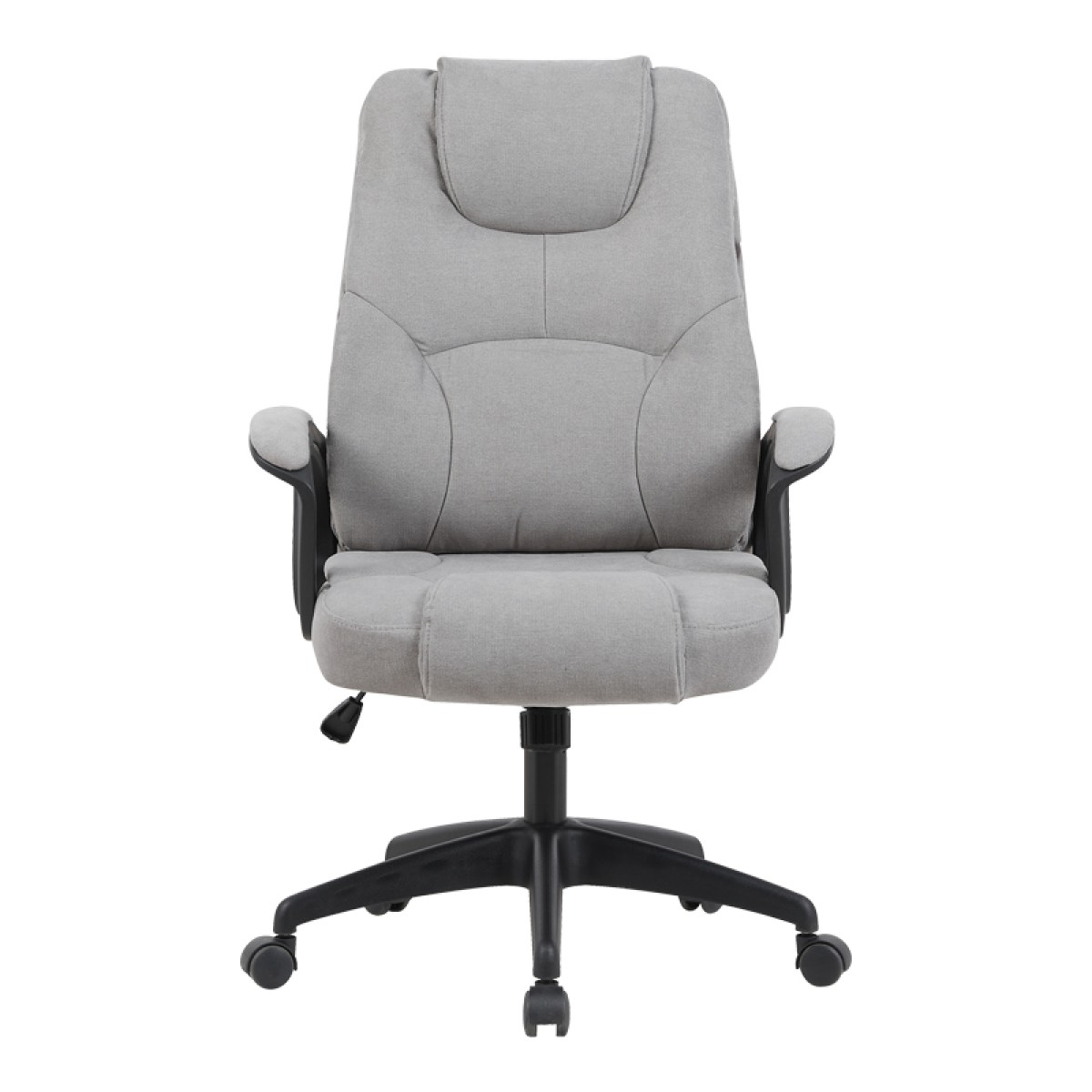 Καρέκλα γραφείου διευθυντή Kamora pakoworld ύφασμα γκρι 66x67x103-111εκ