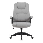 Καρέκλα γραφείου διευθυντή Kamora pakoworld ύφασμα γκρι 66x67x103-111εκ