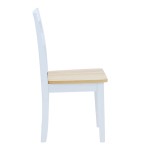 Καρέκλα York pakoworld σε λευκή-φυσική απόχρωση 39.5x47.5x89εκ