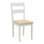Καρέκλα Dallan pakoworld rubberwood λευκό 40x47.5x89εκ