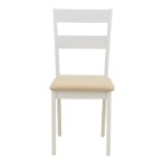 Καρέκλα Dallan pakoworld rubberwood λευκό 40x47.5x89εκ