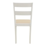 Καρέκλα Dallan pakoworld rubberwood λευκό 40x47.5x89εκ