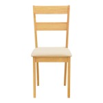 Καρέκλα Dallan pakoworld rubberwood σε φυσική απόχρωση 40x47.5x89εκ