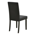 Καρέκλα Zeben pakoworld μαύρο PU με πόδι μαύρο rubberwood 43,5x55,5x93,5εκ