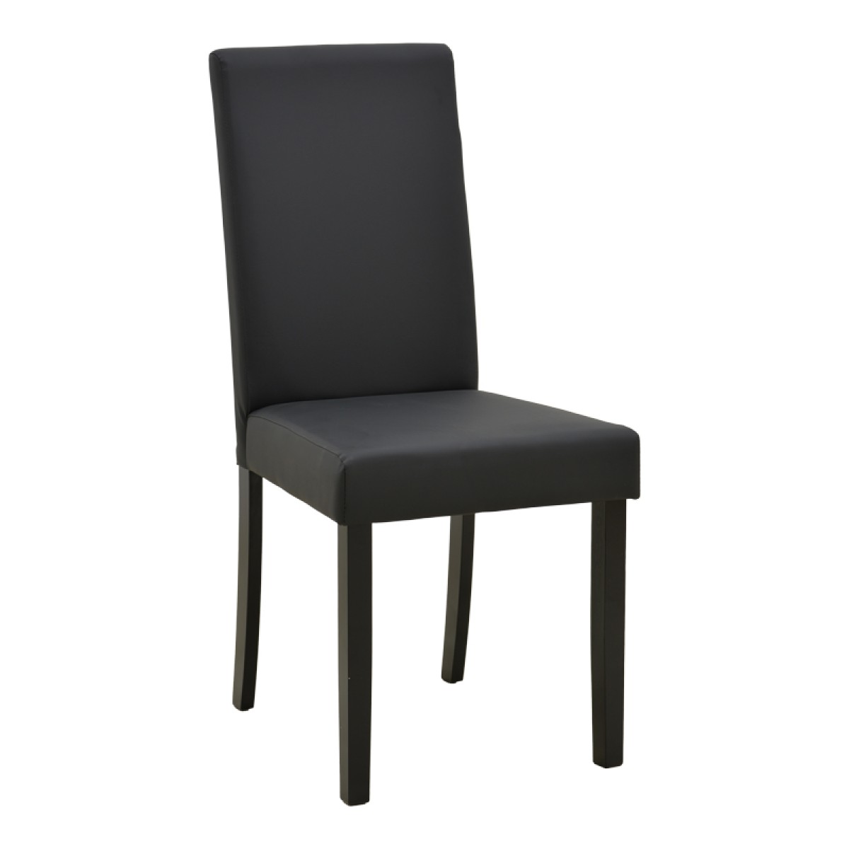 Καρέκλα Zeben pakoworld μαύρο PU με πόδι μαύρο rubberwood 43,5x55,5x93,5εκ