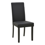 Καρέκλα Zeben pakoworld μαύρο PU με πόδι μαύρο rubberwood 43,5x55,5x93,5εκ