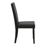 Καρέκλα Zeben pakoworld μαύρο PU με πόδι μαύρο rubberwood 43,5x55,5x93,5εκ