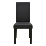 Καρέκλα Zeben pakoworld μαύρο PU με πόδι μαύρο rubberwood 43,5x55,5x93,5εκ