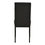 Καρέκλα Zeben pakoworld μαύρο PU με πόδι μαύρο rubberwood 43,5x55,5x93,5εκ