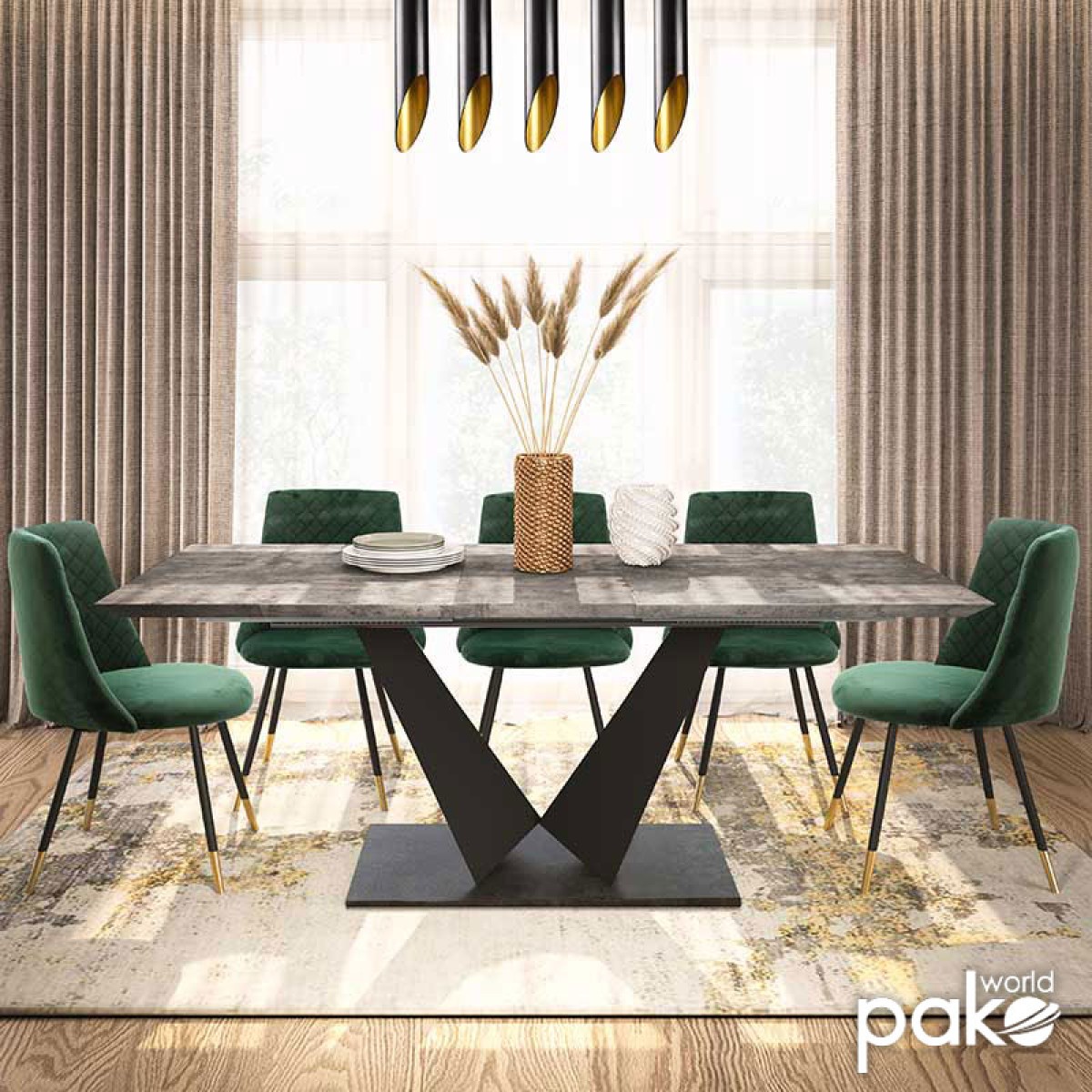 Τραπέζι Gordon pakoworld επεκτεινόμενο γκρι cement- πόδι μαύρο μέταλλο 160-200x90x75εκ Τραπέζι Gordon pakoworld επεκτεινόμενο γκρι cement- πόδι μαύρο μέταλλο 160-200x90x75εκ