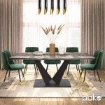 Τραπέζι Gordon pakoworld επεκτεινόμενο γκρι cement- πόδι μαύρο μέταλλο 160-200x90x75εκ Τραπέζι Gordon pakoworld επεκτεινόμενο γκρι cement- πόδι μαύρο μέταλλο 160-200x90x75εκ