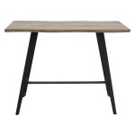 Tραπέζι μπαρ Fortitude pakoworld MDF καρυδί - πόδι μαύρο 140x70x103.5εκ Tραπέζι μπαρ Fortitude pakoworld MDF καρυδί - πόδι μαύρο 140x70x103.5εκ