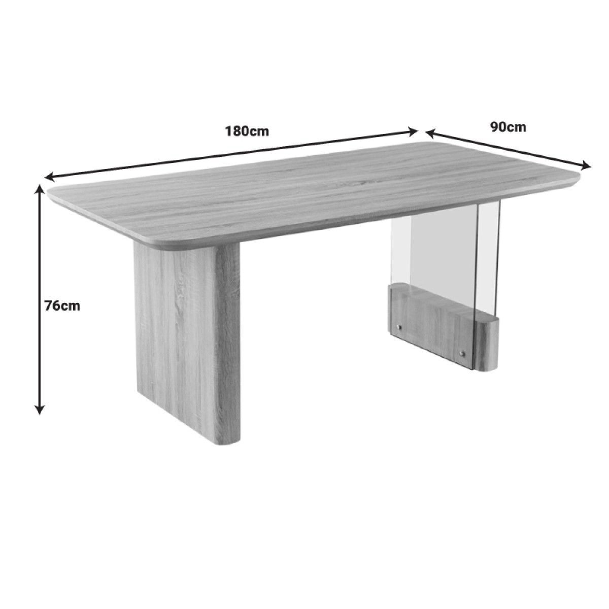 Tραπέζι Faghan pakoworld καφέ mdf 180x90x76εκ Tραπέζι Faghan pakoworld καφέ mdf 180x90x76εκ