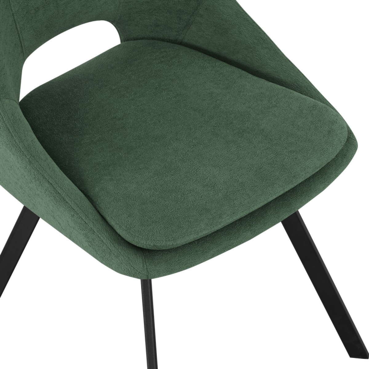 Καρέκλα Initiate pakoworld πράσινο ύφασμα-πόδι μαύρο μέταλλο 48x57x85εκ