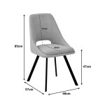 Καρέκλα Initiate pakoworld πράσινο ύφασμα-πόδι μαύρο μέταλλο 48x57x85εκ