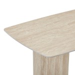 Τραπέζι Loosir pakoworld mdf-sandstone σε όψη τραβερτίνας 180x90x74εκ