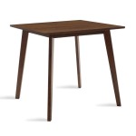 Τραπέζι Benson pakoworld MDF σε καρυδί απόχρωση 80x80x75εκ Τραπέζι Benson pakoworld MDF σε καρυδί απόχρωση 80x80x75εκ
