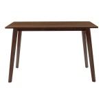 Τραπέζι Benson pakoworld MDF σε καρυδί απόχρωση 120x75x75εκ Τραπέζι Benson pakoworld MDF σε καρυδί απόχρωση 120x75x75εκ