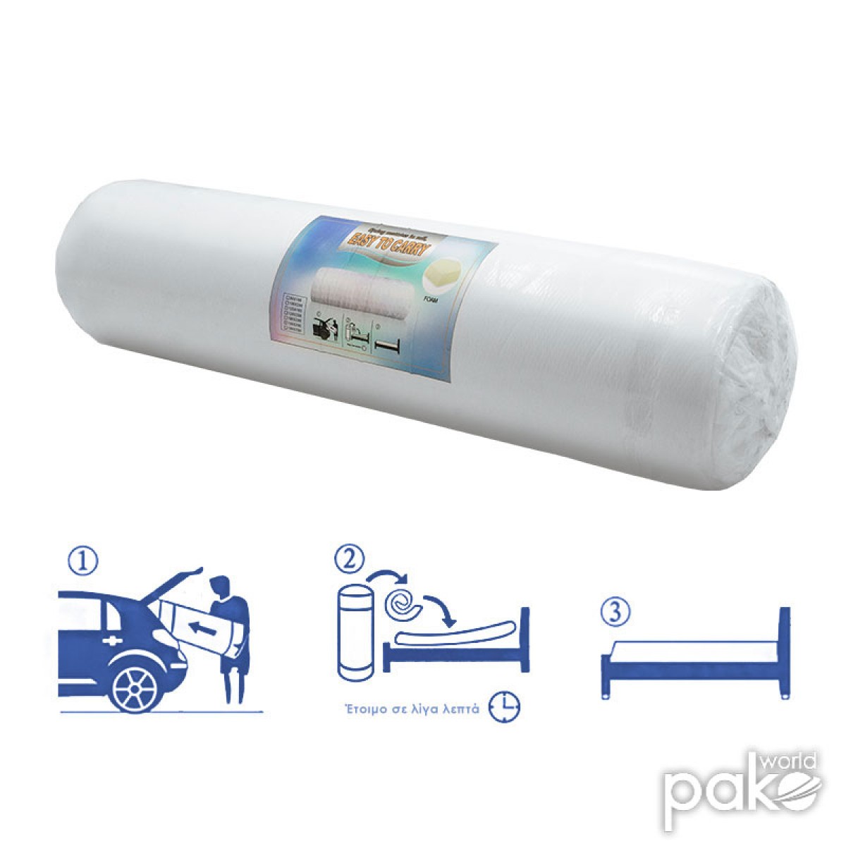 Στρώμα Nemesis pakoworld pocket spring roll pack διπλής όψης 20-22cm 150x200εκ Στρώμα Nemesis pakoworld pocket spring roll pack διπλής όψης 20-22cm 150x200εκ