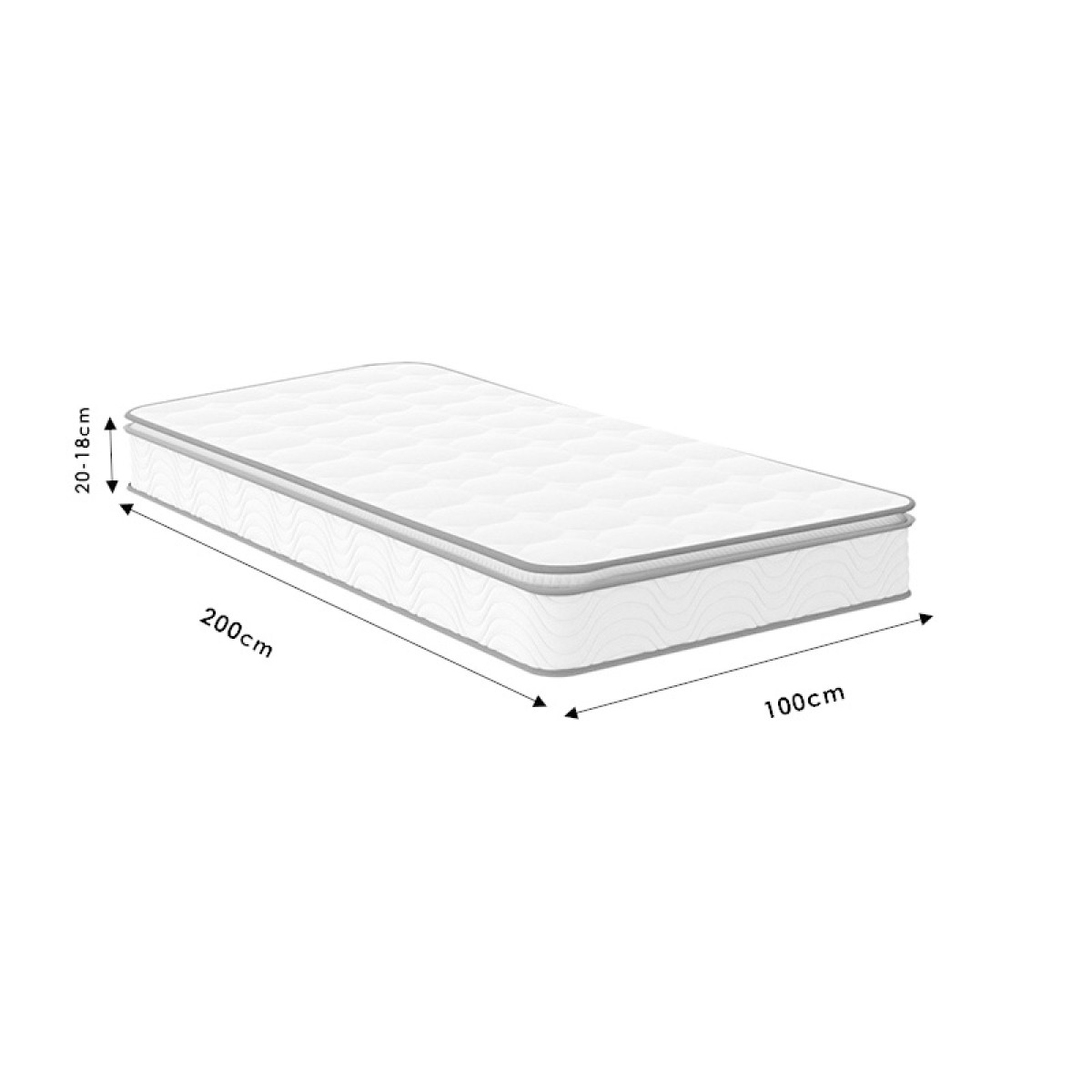 Στρώμα Perfecto pakoworld Continuous springs μονής όψης ανώστρωμα 22-24cm 100x200εκ Στρώμα Perfecto pakoworld Continuous springs μονής όψης ανώστρωμα 22-24cm 100x200εκ