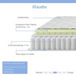 Στρώμα Klaudia pakoworld Continuous spring μονής όψης 17-18cm 120x200εκ Στρώμα Klaudia pakoworld Continuous spring μονής όψης 17-18cm 120x200εκ