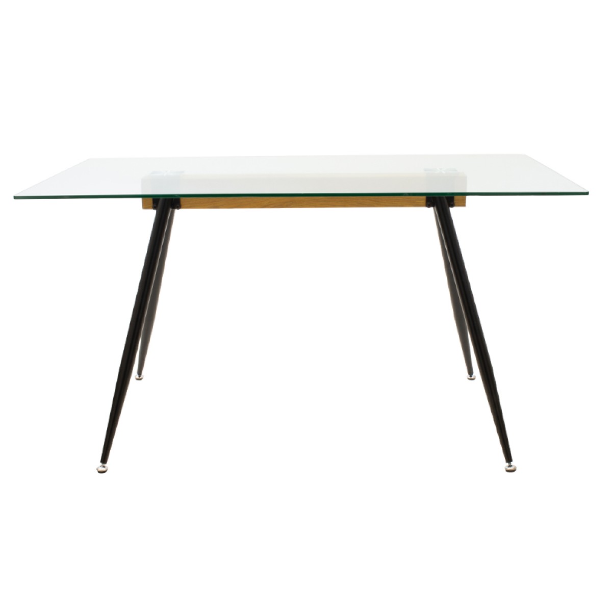 Τραπέζι Astrid pakoworld γυάλινο 10χιλ - πόδι μαύρο 140x80x75εκ Τραπέζι Astrid pakoworld γυάλινο 10χιλ - πόδι μαύρο 140x80x75εκ