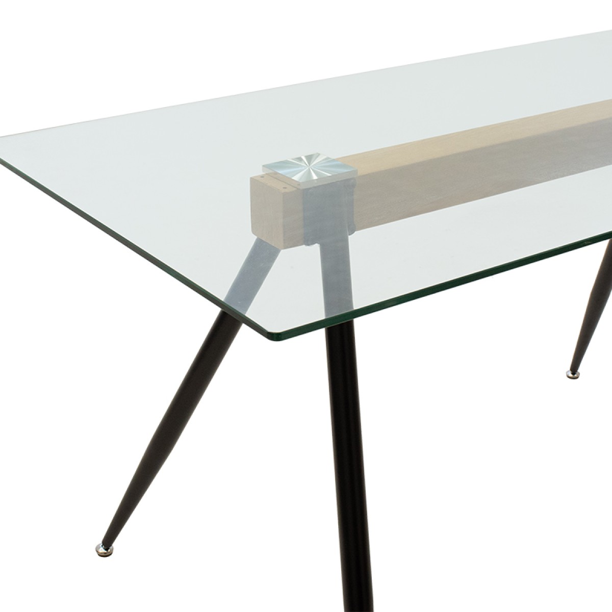 Τραπέζι Astrid pakoworld γυάλινο 10χιλ - πόδι μαύρο 140x80x75εκ Τραπέζι Astrid pakoworld γυάλινο 10χιλ - πόδι μαύρο 140x80x75εκ