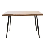 Τραπέζι Neve pakoworld MDF καρυδί-πόδι μεταλλικό μαύρο 120x80x75εκ Τραπέζι Neve pakoworld MDF καρυδί-πόδι μεταλλικό μαύρο 120x80x75εκ