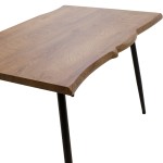 Τραπέζι Neve pakoworld MDF καρυδί-πόδι μεταλλικό μαύρο 120x80x75εκ Τραπέζι Neve pakoworld MDF καρυδί-πόδι μεταλλικό μαύρο 120x80x75εκ