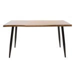 Τραπέζι Neve pakoworld MDF καρυδί-πόδι μεταλλικό μαύρο 140x80x75εκ Τραπέζι Neve pakoworld MDF καρυδί-πόδι μεταλλικό μαύρο 140x80x75εκ