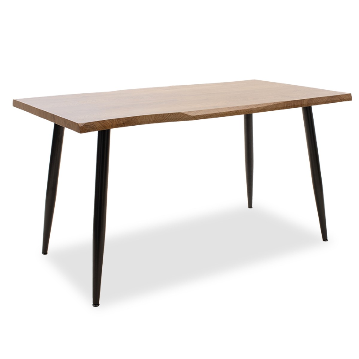 Τραπέζι Neve pakoworld MDF καρυδί-πόδι μεταλλικό μαύρο 140x80x75εκ Τραπέζι Neve pakoworld MDF καρυδί-πόδι μεταλλικό μαύρο 140x80x75εκ
