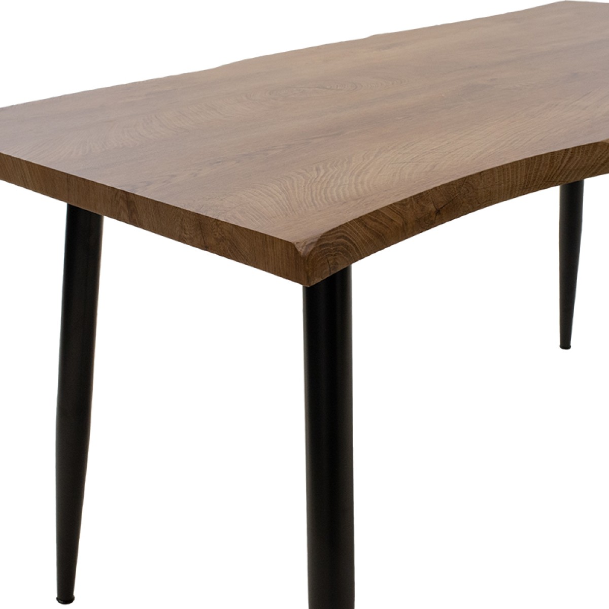 Τραπέζι Neve pakoworld MDF καρυδί-πόδι μεταλλικό μαύρο 140x80x75εκ Τραπέζι Neve pakoworld MDF καρυδί-πόδι μεταλλικό μαύρο 140x80x75εκ