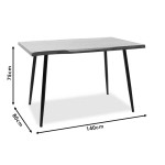 Τραπέζι Neve pakoworld MDF καρυδί-πόδι μεταλλικό μαύρο 140x80x75εκ Τραπέζι Neve pakoworld MDF καρυδί-πόδι μεταλλικό μαύρο 140x80x75εκ
