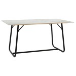 Τραπέζι Revello pakoworld sintered stone λευκό μαρμάρου-μαύρο 150x90x75εκ Τραπέζι Revello pakoworld sintered stone λευκό μαρμάρου-μαύρο 150x90x75εκ