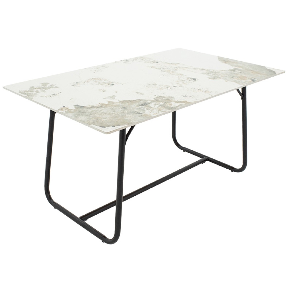 Τραπέζι Revello pakoworld sintered stone λευκό μαρμάρου-μαύρο 150x90x75εκ Τραπέζι Revello pakoworld sintered stone λευκό μαρμάρου-μαύρο 150x90x75εκ