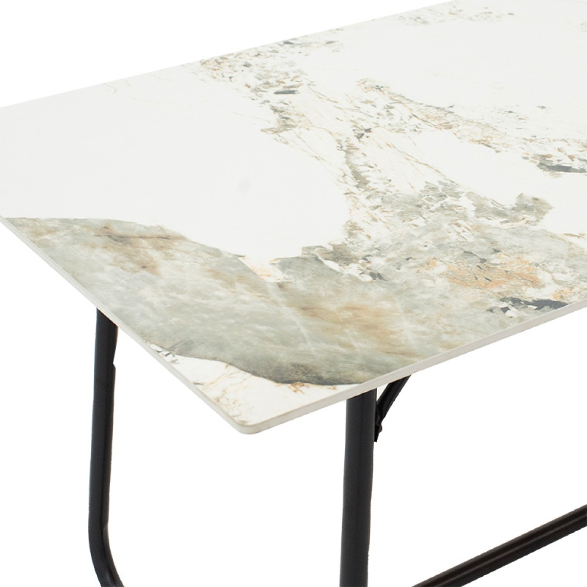 Τραπέζι Revello pakoworld sintered stone λευκό μαρμάρου-μαύρο 150x90x75εκ Τραπέζι Revello pakoworld sintered stone λευκό μαρμάρου-μαύρο 150x90x75εκ