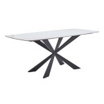 Τραπέζι Viano pakoworld sintered stone ανοιχτό γκρι-μαύρο 180x85x76εκ Τραπέζι Viano pakoworld sintered stone ανοιχτό γκρι-μαύρο 180x85x76εκ