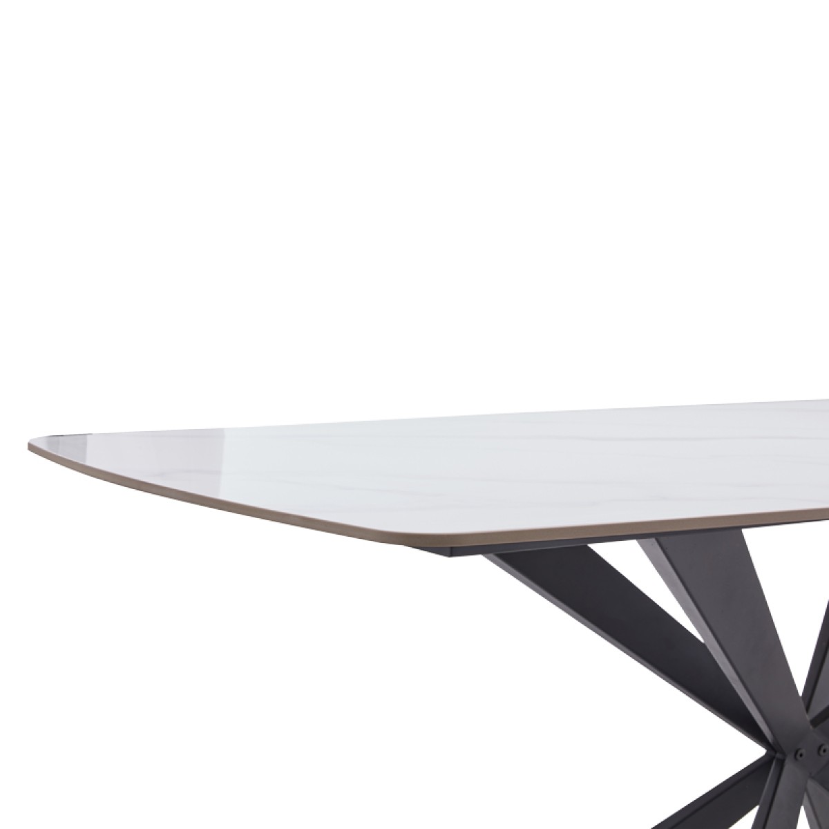 Τραπέζι Viano pakoworld sintered stone ανοιχτό γκρι-μαύρο 180x85x76εκ Τραπέζι Viano pakoworld sintered stone ανοιχτό γκρι-μαύρο 180x85x76εκ