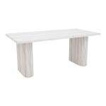 Τραπέζι Loozir pakoworld mdf σε απόχρωση λευκό μαρμάρου 180x90x75εκ Τραπέζι Loozir pakoworld mdf σε απόχρωση λευκό μαρμάρου 180x90x75εκ