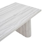 Τραπέζι Loozir pakoworld mdf σε απόχρωση λευκό μαρμάρου 180x90x75εκ Τραπέζι Loozir pakoworld mdf σε απόχρωση λευκό μαρμάρου 180x90x75εκ