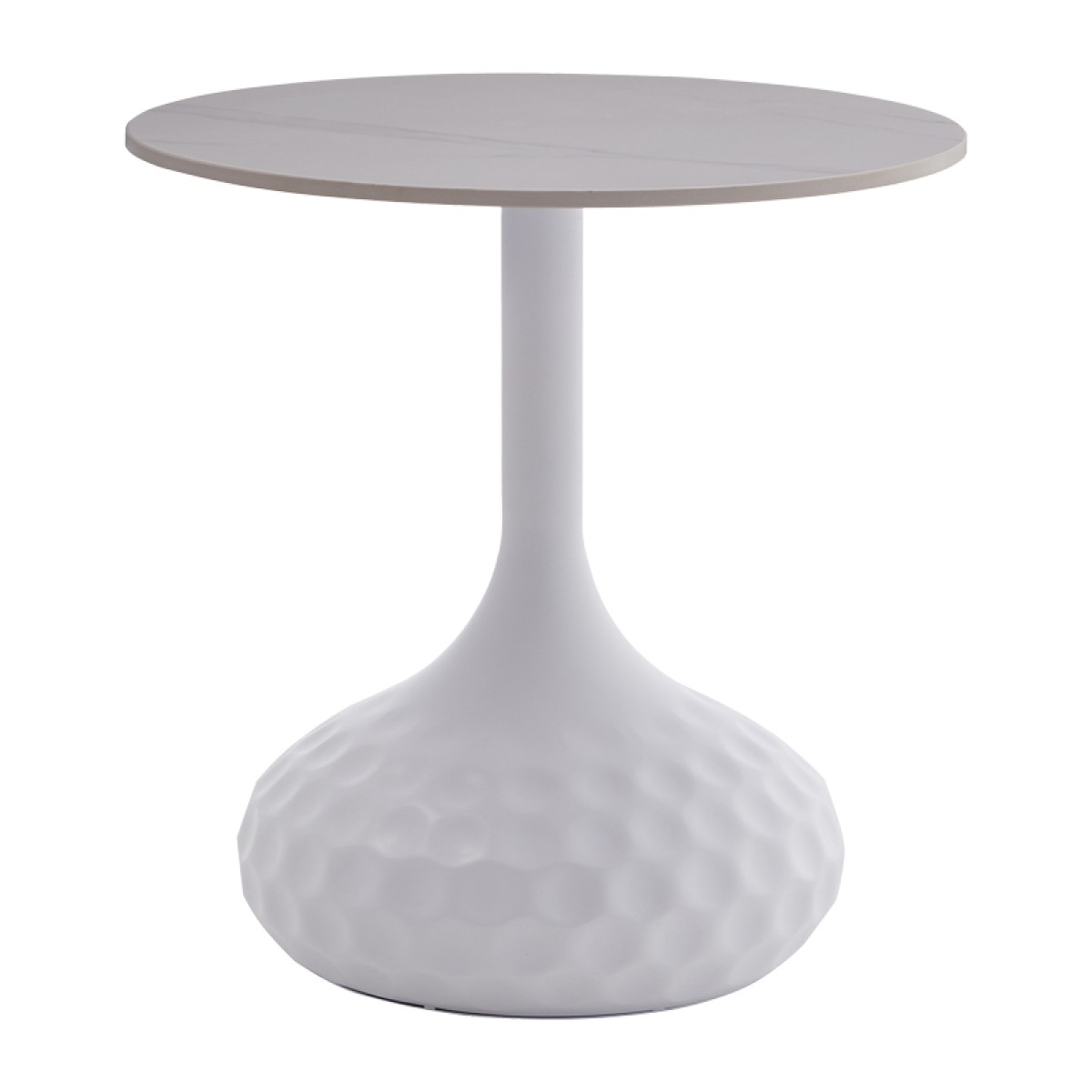 Βοηθητικό τραπέζι Fabron Inart λευκό sintered stone Φ50x52εκ Βοηθητικό τραπέζι Fabron Inart λευκό sintered stone Φ50x52εκ