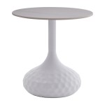Βοηθητικό τραπέζι Fabron Inart λευκό sintered stone Φ50x52εκ Βοηθητικό τραπέζι Fabron Inart λευκό sintered stone Φ50x52εκ